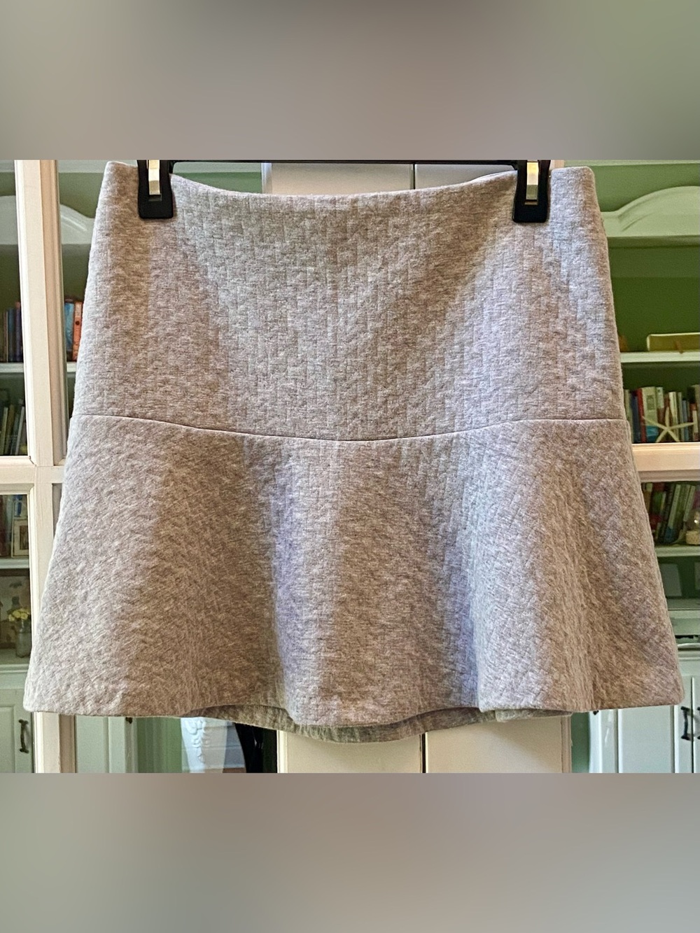 Loft Gray Flare Mini Skirt Size Small